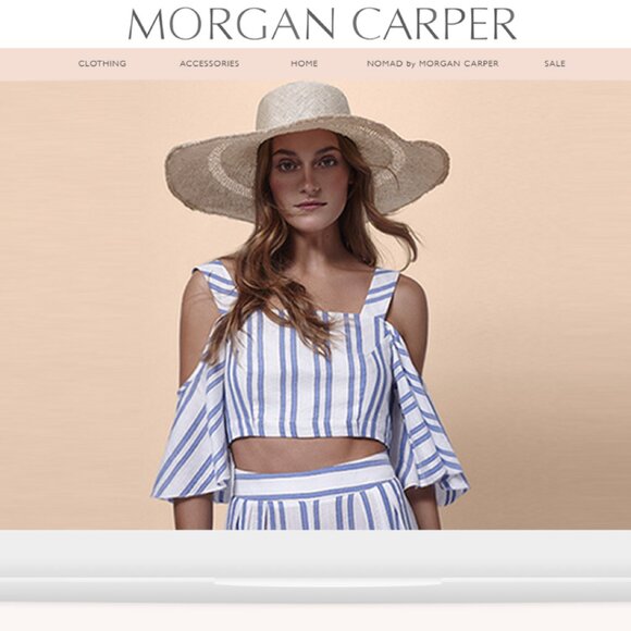 MORGAN CARPER Anthropologie Boucle Knit Stripe Open Cold Shoulder Top - Picture 4 of 12